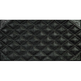 Самоклеюча декоративна 3D панель чорні плитки 600x300x8 мм