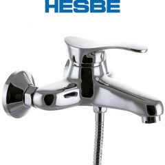 Смеситель для ванны короткий нос HESBE ERIS EURO (Chr-009) Ровно
