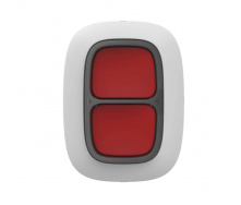 Бездротова екстрена кнопка Ajax DoubleButton white із захистом від випадкових натискань