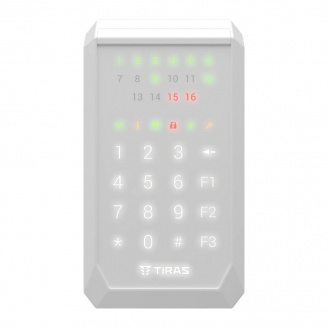 Сенсорная клавиатура Tiras Technologies K-PAD16+ (white) для управления охранной системой Orion NOVA II