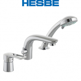 Смеситель ванна врезная HESBE HANSBERG 3 отверстия (Chr-022)