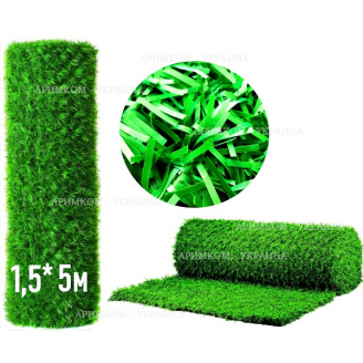 Штучний зелений паркан Green mix трава 1.5х5
