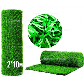 Штучний зелений паркан Green mix трава 2х10