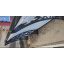 Готовый сборный козырек (навес) над дверью Dash'Ok 4,0х1,0 м Хайтек монолитный поликарбонат 3 мм, Темно-серый, Вінниця