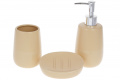 Набор для ванной комнаты 3 предмета Sand (дозатор, стакан, мыльница) BonaDi 851-299