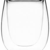 Набор стаканов с двойными стенками для еспресо 80 мл 2 шт h-7,3 см боросиликатное стекло Ardesto AR2608G