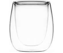 Набор стаканов с двойными стенками для еспресо 80 мл 2 шт h-7,3 см боросиликатное стекло Ardesto AR2608G