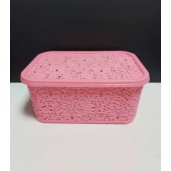 Корзина для хранения бытовых вещей Elif Plastik Ажур 6 л Розовый Кропива