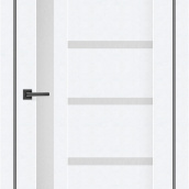 Дверное полотно MS Doors ORLEAN 80см арктик стекло сатин