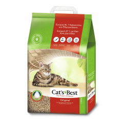 Наполнитель для кошачьего туалета Cat's Best Original Древесный комкующий 17.2 кг (40 л) (4002973213094) Коростень