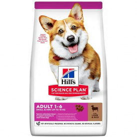 Сухой корм для взрослых собак малых и миниатюрных пород Hill’s Science Plan Adult Small&Mini с ягненком и рисом 6 кг (052742025391)