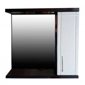 Зеркальный шкаф Mikola-M ВЕНГЕ 2.0 70 см Бело-коричневый