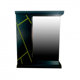 Зеркало с полками Mikola-M Plastic 2.1 Антрацит grey yellow левый 80 см
