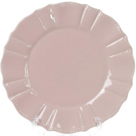 Набор Bona 6 обеденных тарелок Leeds Ceramics SUN диаметр 26см каменная керамика Розовато-пепельный DP40086