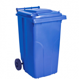 Бак для сміття на колесах з ручкою Алеана 240л синій