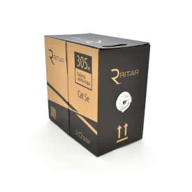 Фото - Кабель витая пара Ritar КНПт UTP 4*2*0.5 4p 24 AWG (UTP CCA биметал наружный) бухта 305м черный Кабель витая пара Ritar КНПт UTP 4*2*0.5 4p 24 AWG (UTP CCA биметал наружный) бухта 305м черный