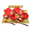 Сервиз для суши None Белая сакура на красном фоне 2 персоны 39х27,5х5,5 см (DN34282C) Дніпрорудне