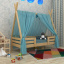 Кроватка домик Вигвам-2 деревянная 80х190 мм лак для мальчика Киев