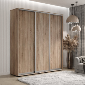 Шкаф-купе трехдверный Viant 5-3 220x45x240 ДСП Дуб шамони темный