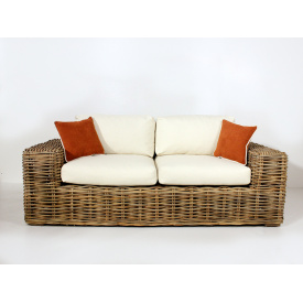 Комплект плетеной мебели Бабл (диван и 2 кресла) натуральный ротанг коричневый bb0013