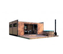 Модульний каркасний будинок 6,0х4,6м з лазнею Sauna House 14 під ключ від Thermowood Production