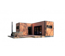 Модульний каркасний будинок 6,8х5,6м з лазнею Sauna House 6 під ключ від Thermowood Production