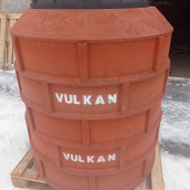 Пластиковый дренажный колодец VULKAN DN 1000 1 м водосборный колодец полимерный, ревизионный для канализации