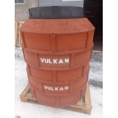 Пластиковый дренажный колодец VULKAN DN 1000 1 м водосборный колодец полимерный, ревизионный для канализации Дзензелевка