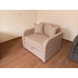 Розкладне крісло-ліжко Ельф-80 см м'яке бежева тканина оббивки