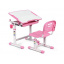 Дитяча парта столик+стільчик набір Evo-kids Evo-06 Grey рожевий для дівчинки Дзензелівка