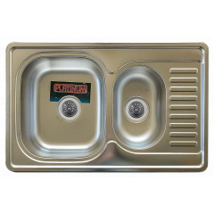 Миття кухонне з нержавіючої сталі Platinum 7850D САТИН 08 / 180 Рівне