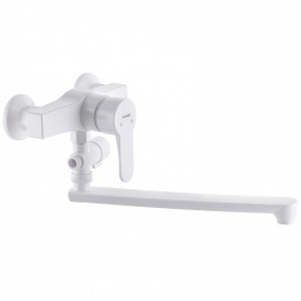 Змішувач для ванни PLAMIX Mario-006(W) Білий (без шланга та лійки) (PM0603)