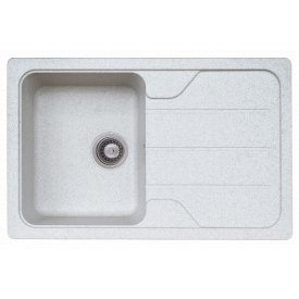 Мийка гранітна для кухні Platinum 7850 VERONA матова Біла в крапку