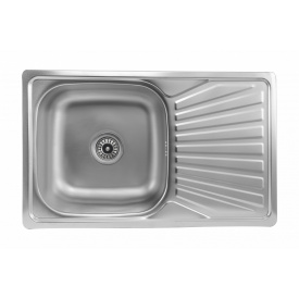Миття кухонне з нержавіючої сталі закруглене Platinum 7848 САТИН 08 / 180