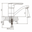Змішувач для умивальника Haiba HANSBERG 004 нержавіюча сталь (вилив 15 см) (HB0190) Вінниця