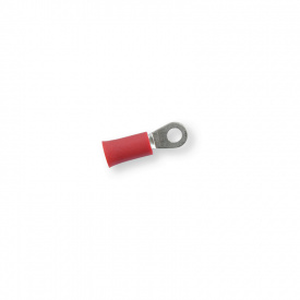 Клема обтискна ізольована кільцева 0,5 - 1,5 мм червона 4,3 мм Berner 100 шт