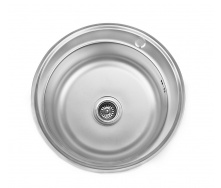Кухонна мийка Lemax Нержавіюча сталь декор + сифон (LE-5014 DE)