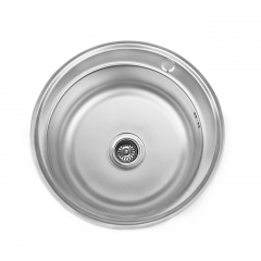 Кухонна мийка Lemax Нержавіюча сталь декор + сифон (LE-5014 DE) Полтава