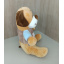 Плед - мягкая игрушка 3 в 1 Собака Smile рыжая в кофейной с голубым кофте Николаев