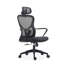 Кресло офисное Солана Richman пластик черное сетчатое с подголовником