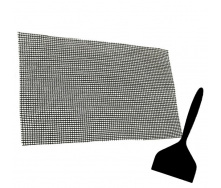 Набор антипригарный коврик-сетка для BBQ и гриля и Лопатка с антипригарным покрытием Black (vol-1204)
