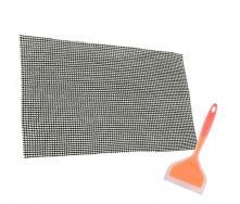 Набір антипригарний килимок-сітка для BBQ та грилю та Лопатка з антипригарним покриттям Orange (vol-1206)