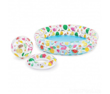 Детский надувной бассейн с мячем и кругом Intex 59460 134 л Разноцветный
