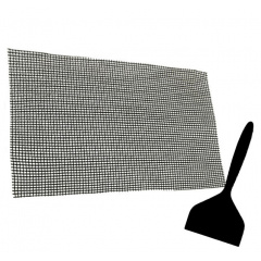 Набор антипригарный коврик-сетка для BBQ и гриля и Лопатка с антипригарным покрытием Black (vol-1204) Ровно