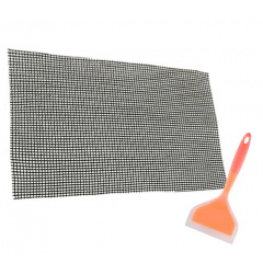 Набір антипригарний килимок-сітка для BBQ та грилю та Лопатка з антипригарним покриттям Orange (vol-1206) Стрий