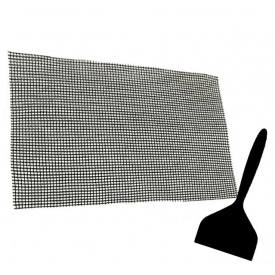 Набір антипригарний килимок-сітка для BBQ та гриля та Лопатка з антипригарним покриттям Black (vol-1204)