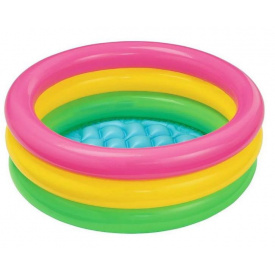 Детский надувной бассейн с ремкомплектом в наборе Intex 57107 34 л Разноцветный