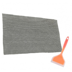 Набір антипригарний килимок-сітка для BBQ та грилю та Лопатка з антипригарним покриттям Orange (vol-1206)