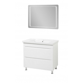 Комплект мебели для ванной комнаты Пектораль 100 белый с умывальником Albatross 100