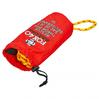 Спасательный нетонущий канат Fox l-15м в водонепроницаемом мешке FOX40 7907-0102 RESCUE THROW BAG Красный